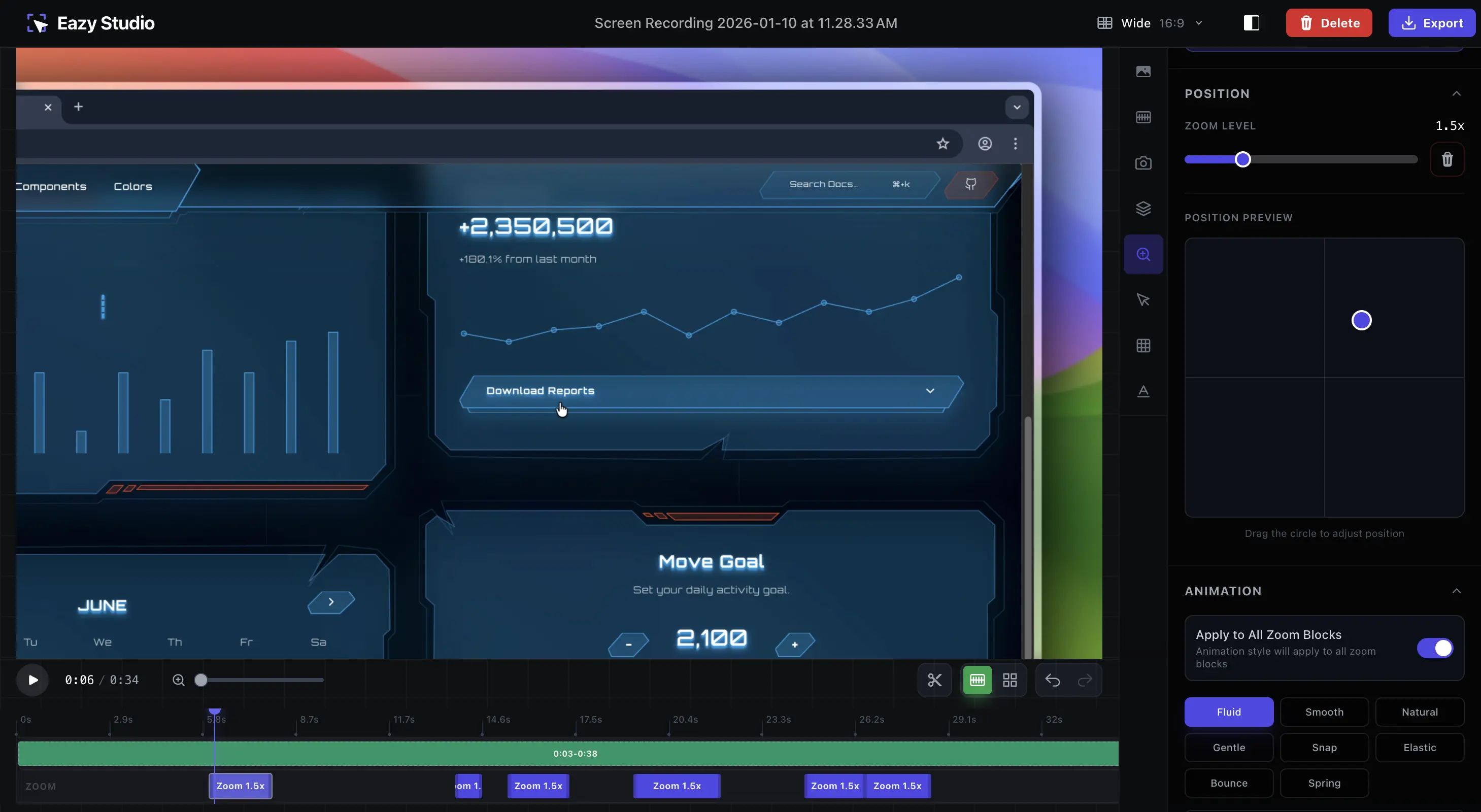 Smart Auto-Zoom Feature
